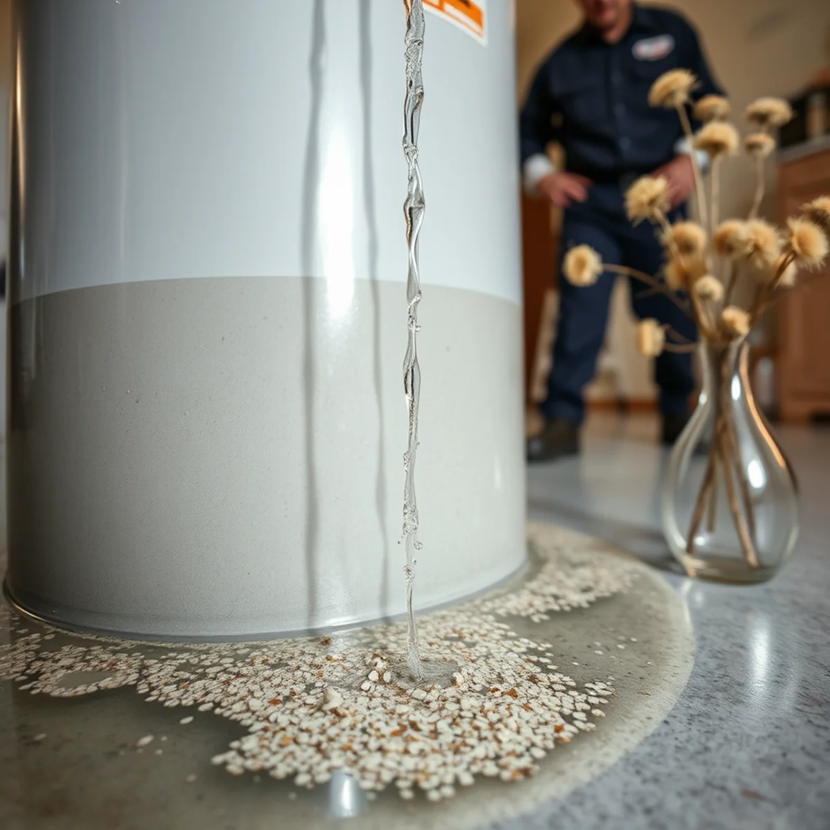 Sediment buildup causing a rumbling water heater tank