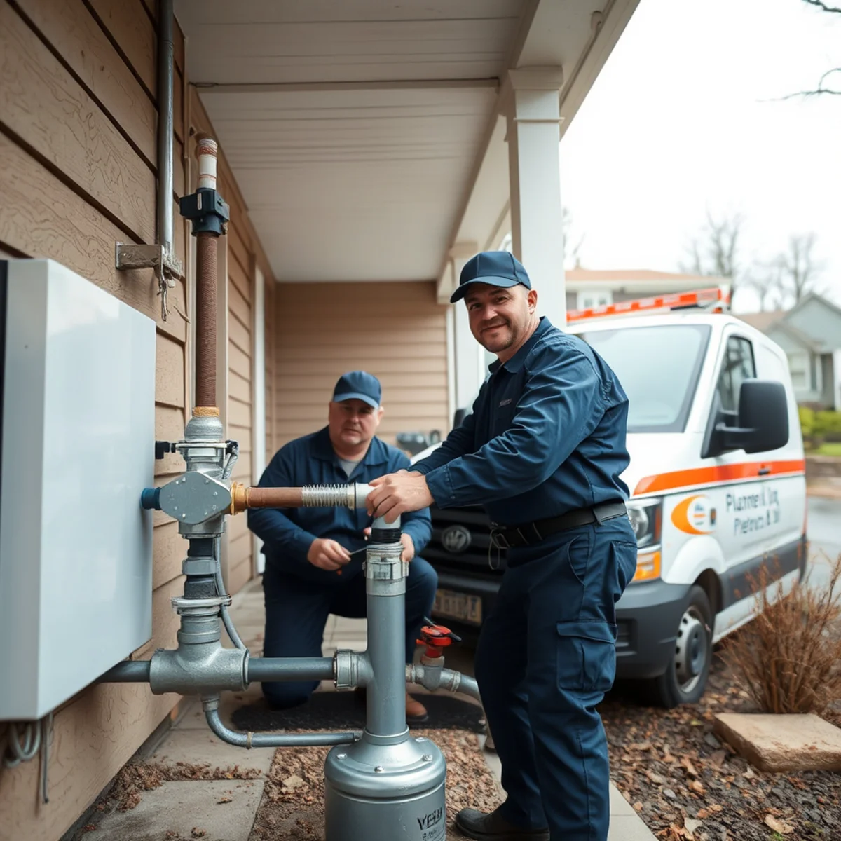 Plumber installing a backwater valve at a flood-prone home in Dexter MI