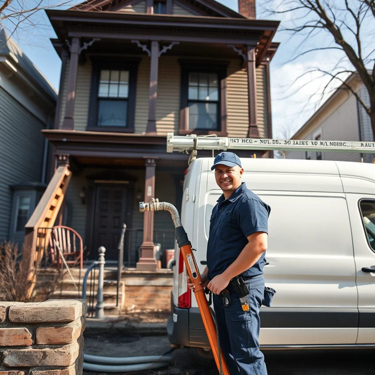 Plumber repiping a historic riverfront home in Wyandotte MI