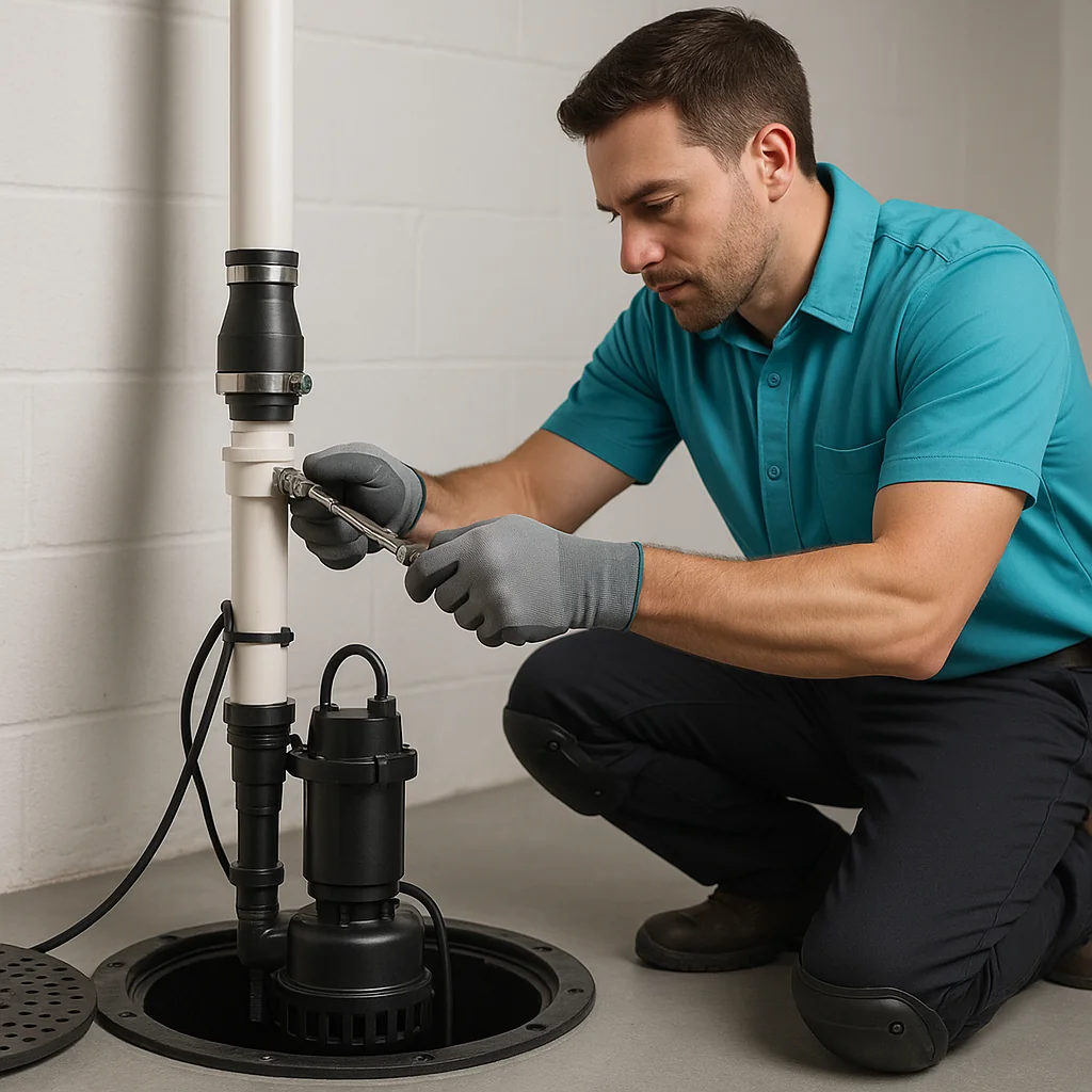 Sump pump installation